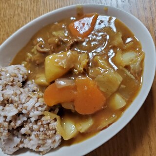 キャベツと牛肉のカレー